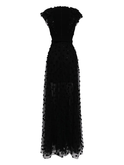 Beaded Tulle Gown