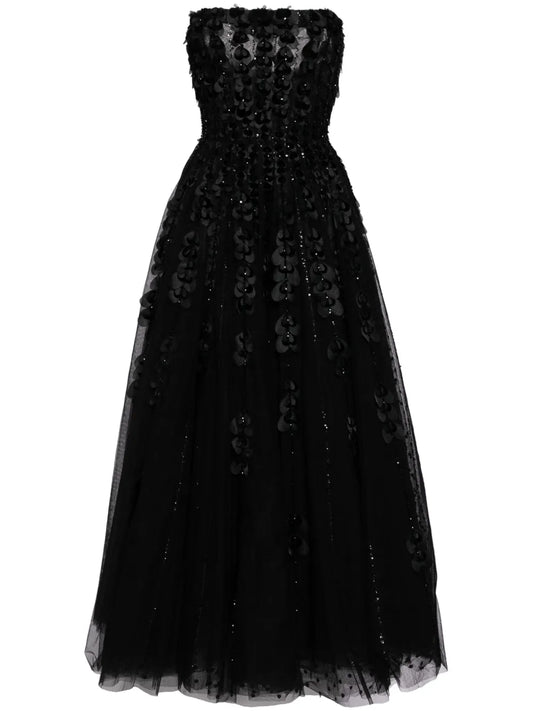 Beaded Tulle Gown