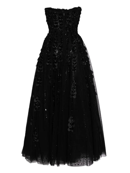 Beaded Tulle Gown