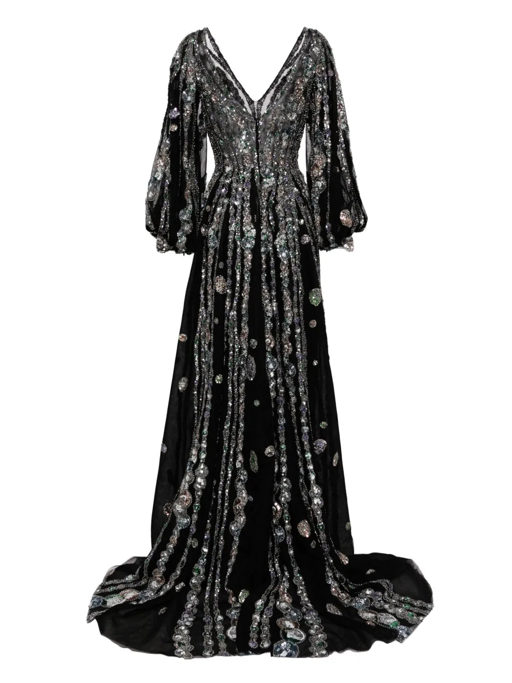 Beaded Tulle Gown