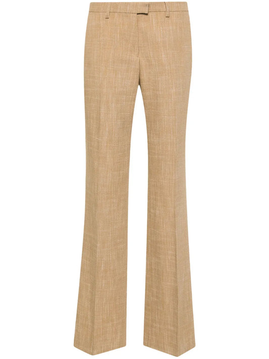 Slub-Texture Tailored Trousers