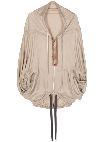 Batwing-Style Silk Jacket