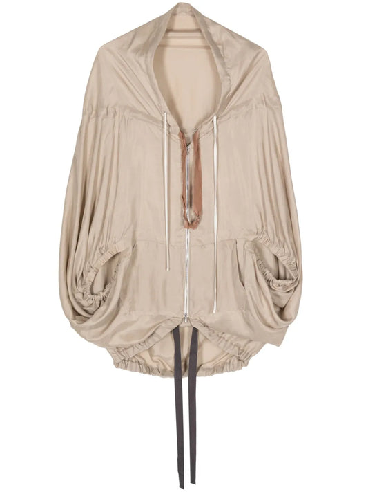 Batwing-Style Silk Jacket