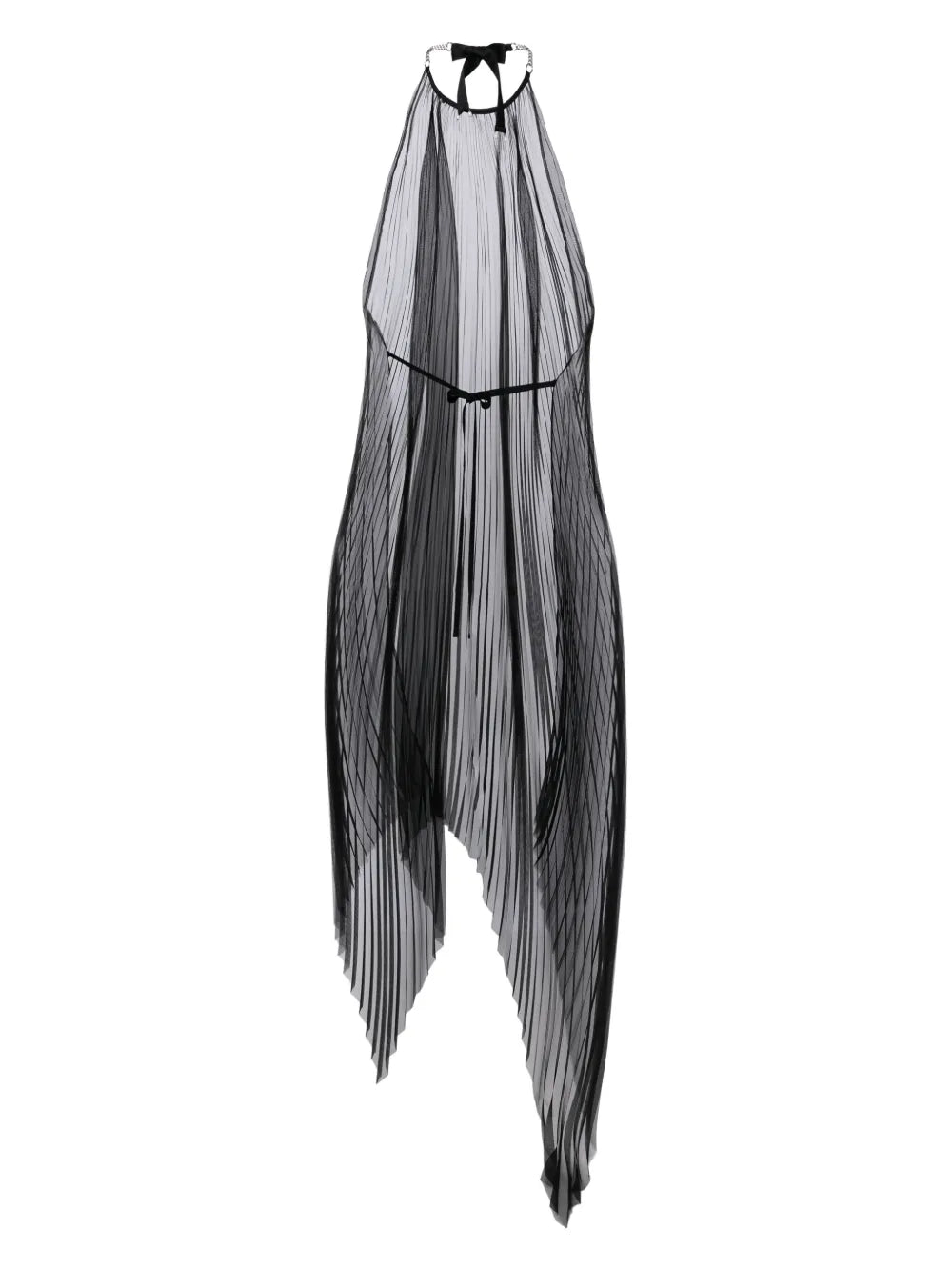 Asymmetric Pleated Midi Dress