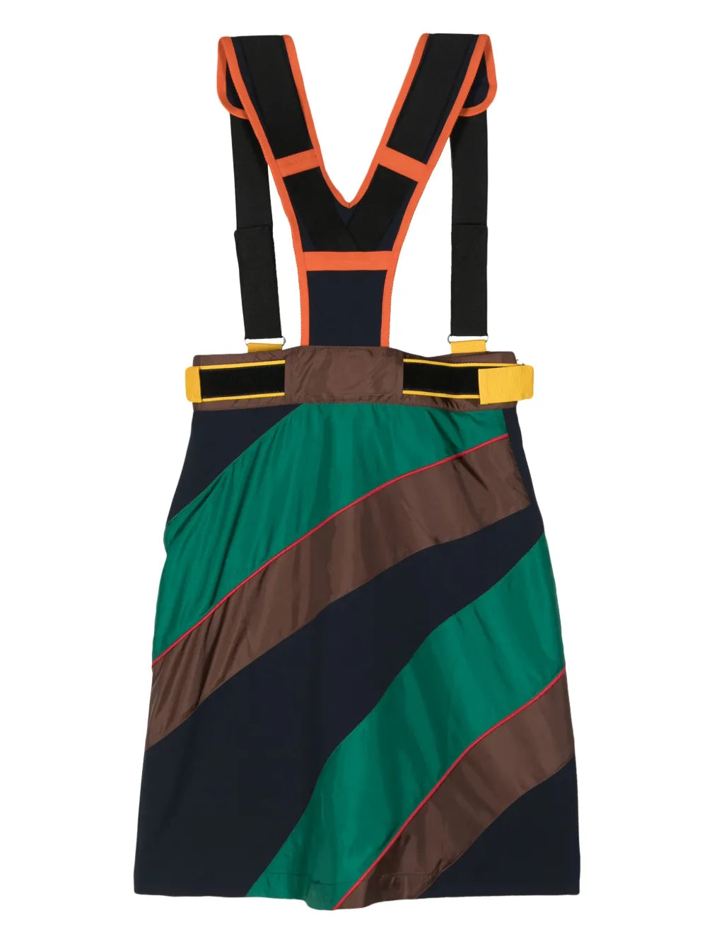 Colour-Block Dungaree Dress