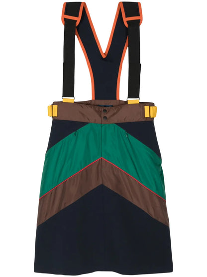 Colour-Block Dungaree Dress