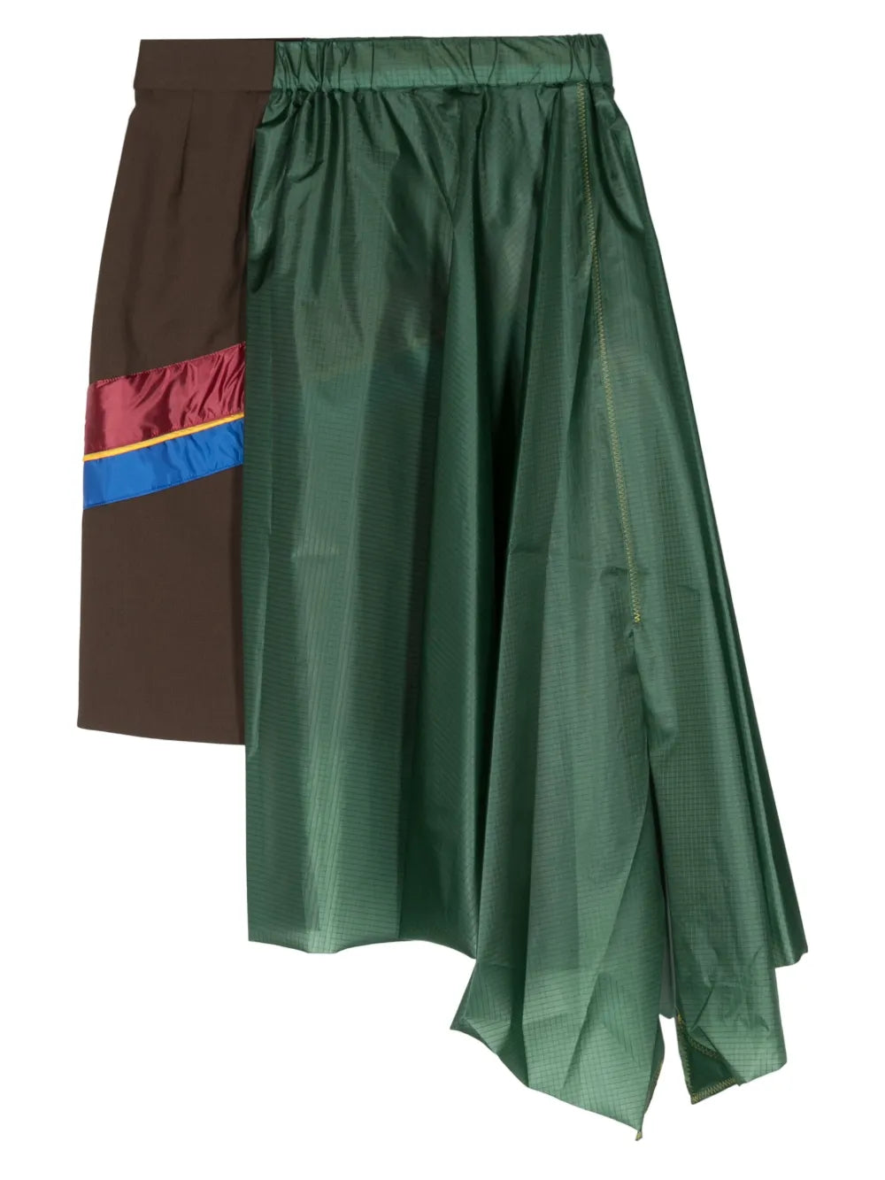 Asymmetric Panelled Mini Skirt