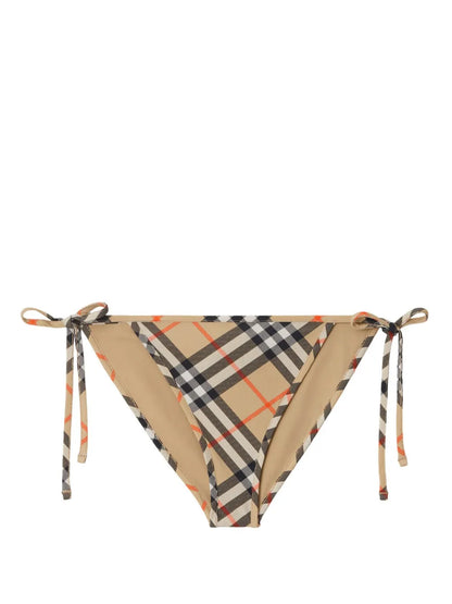 Check-Pattern Bikini Briefs