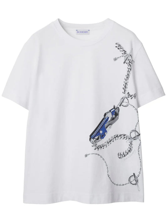 Knight-Print Cotton T-Shirt