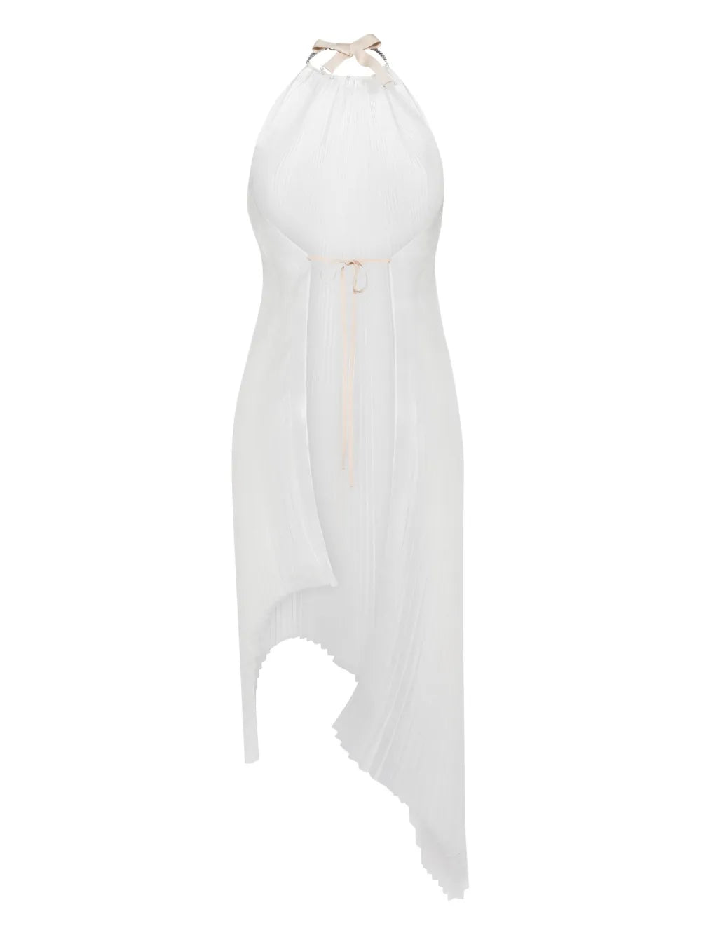 Asymmetric Pleated Midi Dress