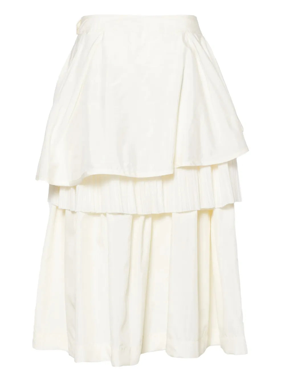 Tulle-Overlay Ruffled Skirt