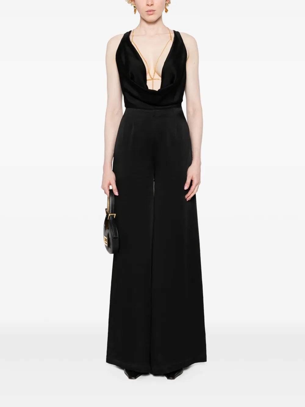 Draped Palazzo Jumpsuit