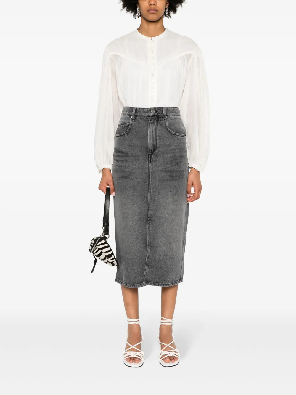 Tilauria Denin Midi Skirt
