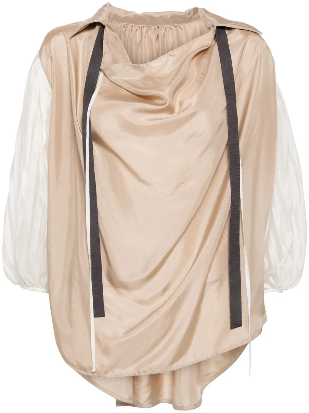 Three-Quarter Length Pleated Blouse