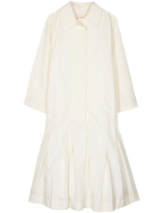 Tiered Silk-Cotton Shirt Dress