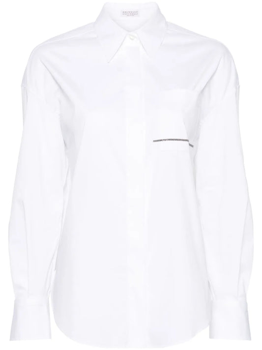 Monili-Chain Poplin Shirt