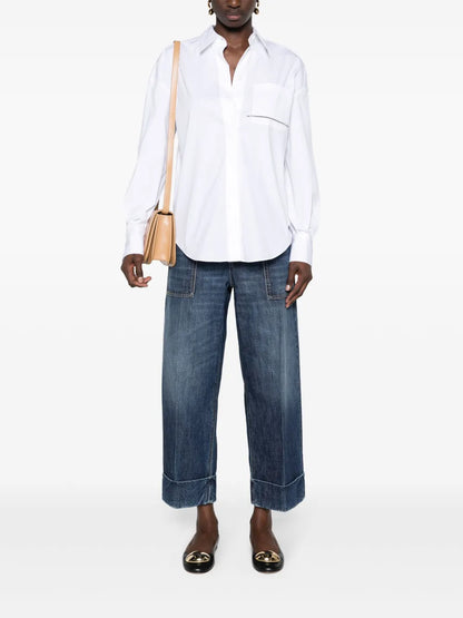 Monili-Chain Poplin Shirt