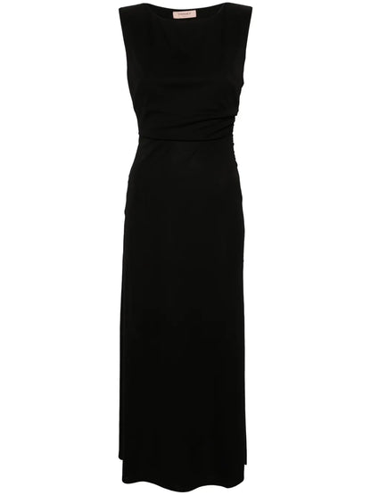 Gathered Sleevleess Maxi Dress