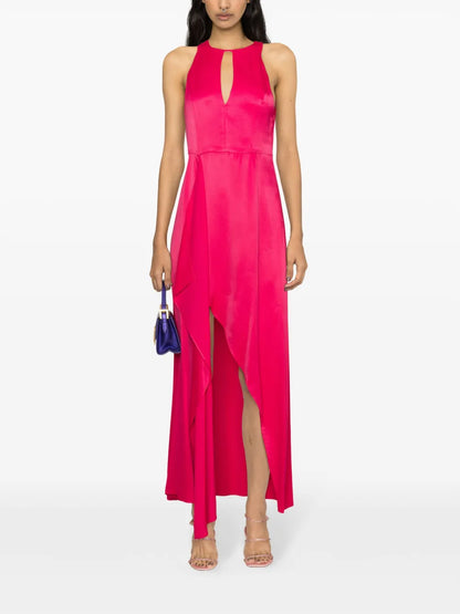 Asymmetric Satin Dress