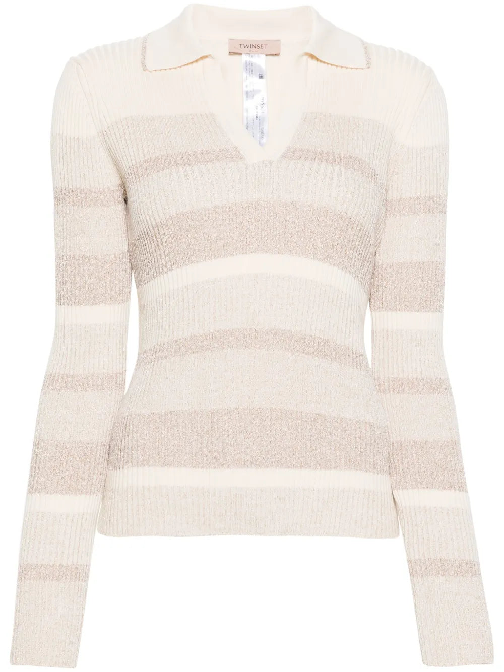 Striped Lurex-Detailing Jumper