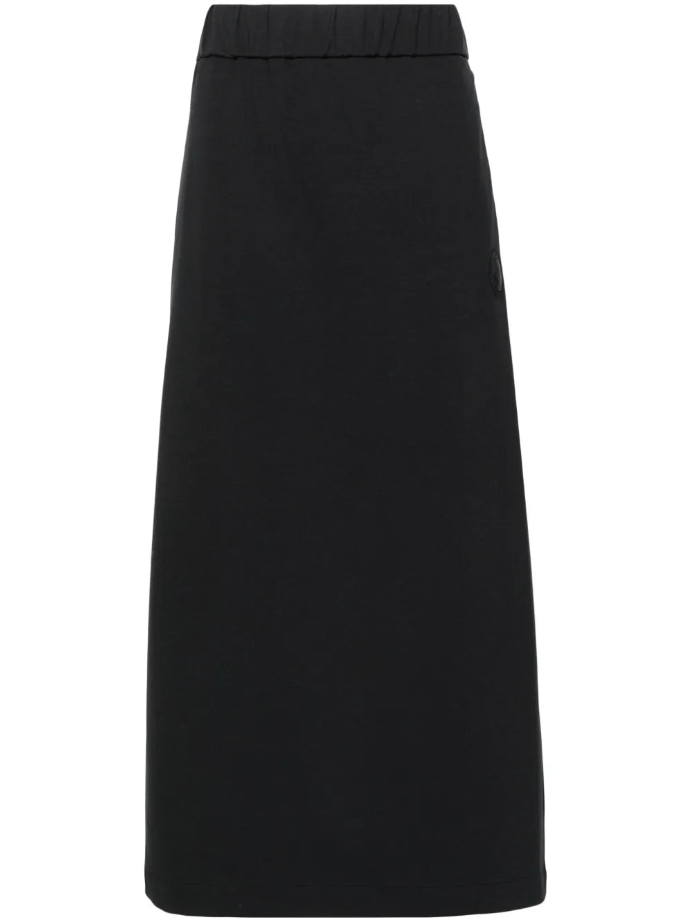 Logo-Patch Jersey Midi Skirt