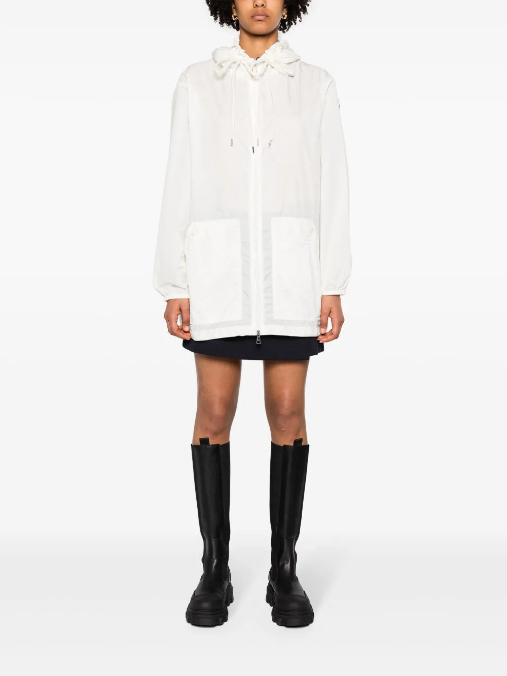 Mesh-Panels Hooded Jacket