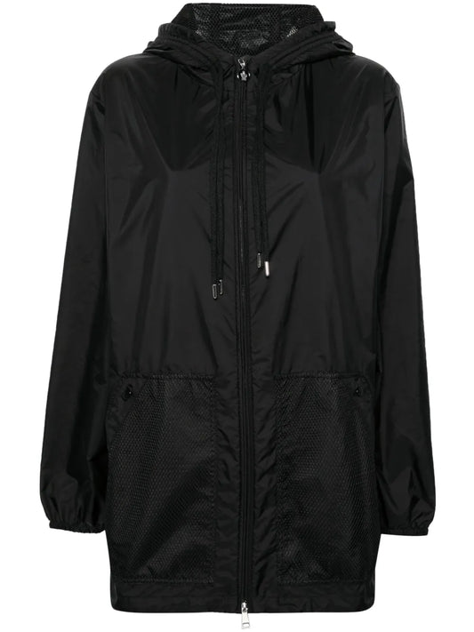 Mesh-Panels Hooded Jacket