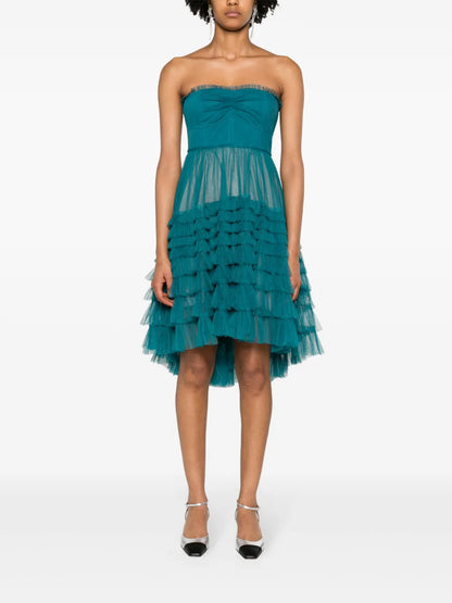 Ruffled Strapless Minidress