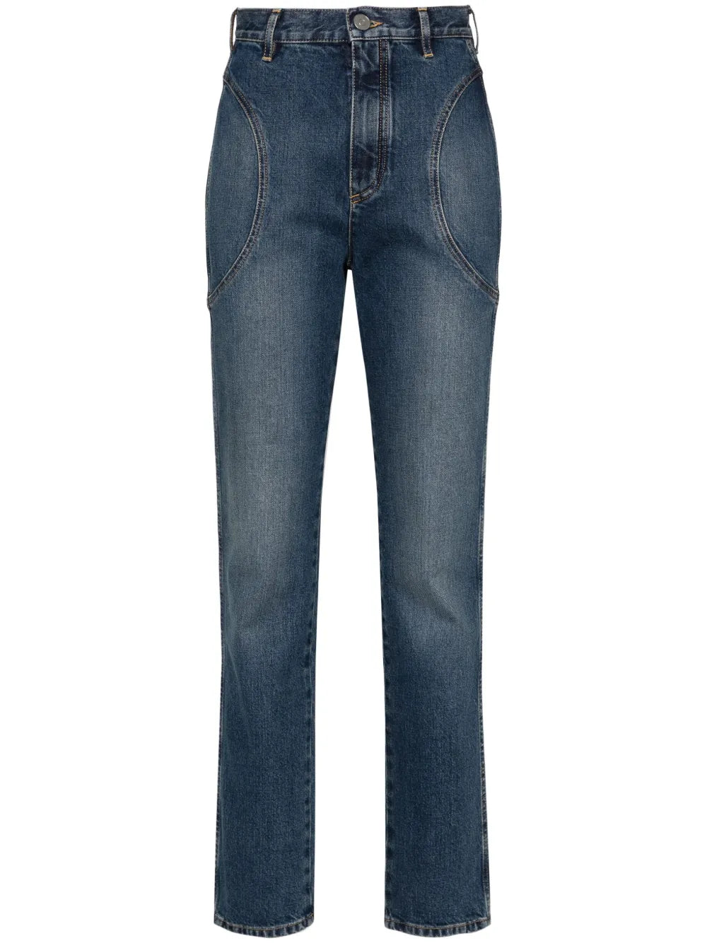 High-Rise Straight-Leg Jeans