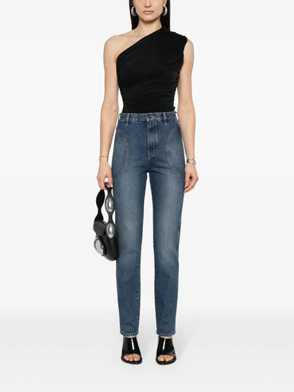 High-Rise Straight-Leg Jeans