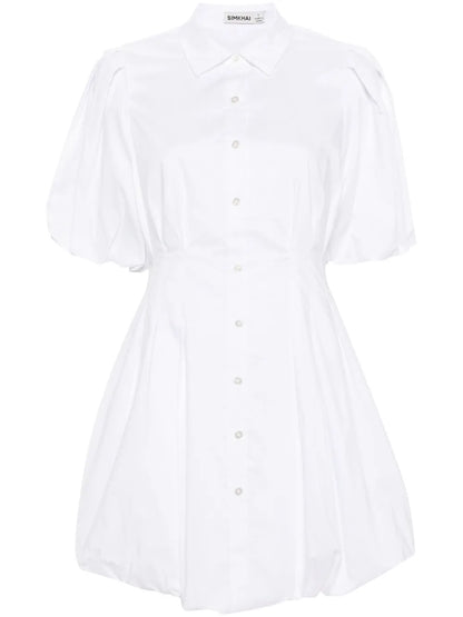 Cleo Puffball Mini Shirtdress