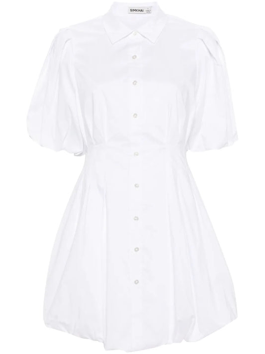 Cleo Puffball Mini Shirtdress