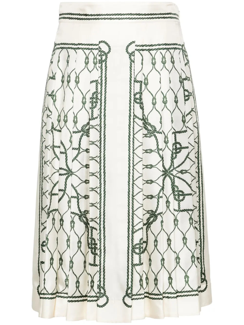 Graphic-Print Midi Skirt