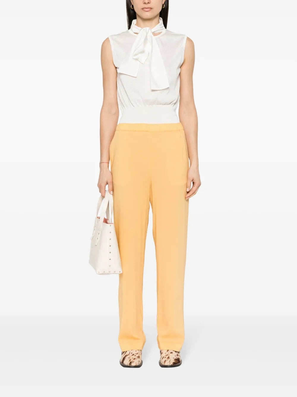High-Waist Straight-Leg Trousers