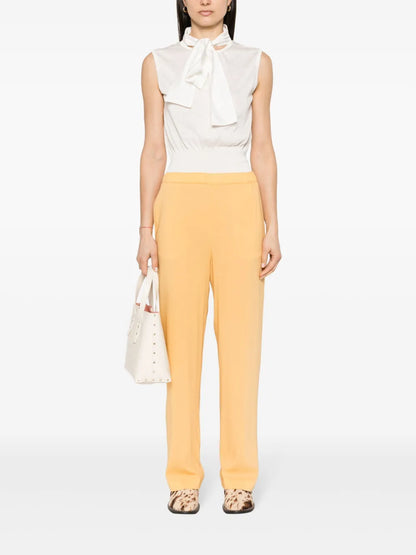 High-Waist Straight-Leg Trousers