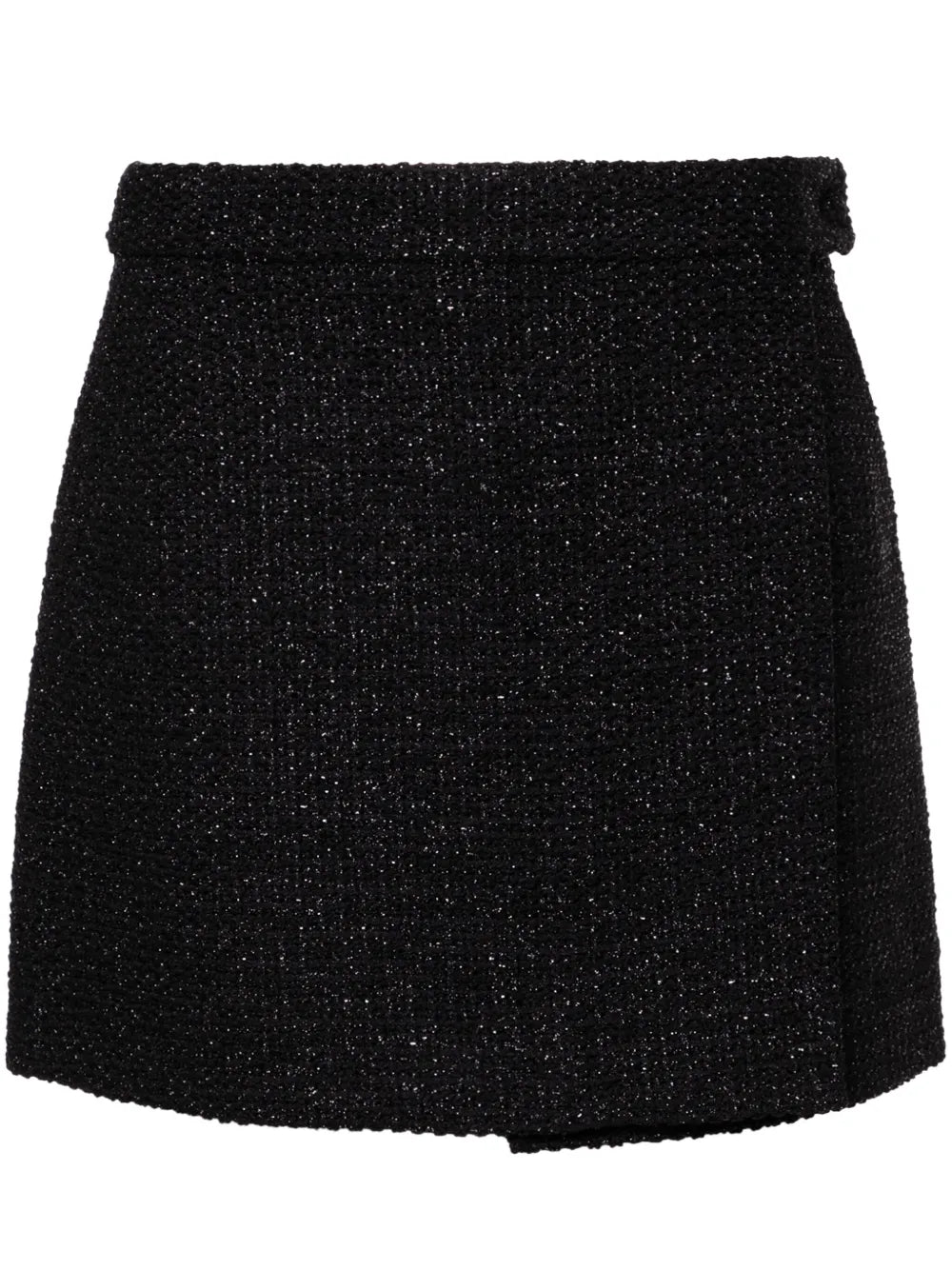 Wrap Tweed Miniskirt