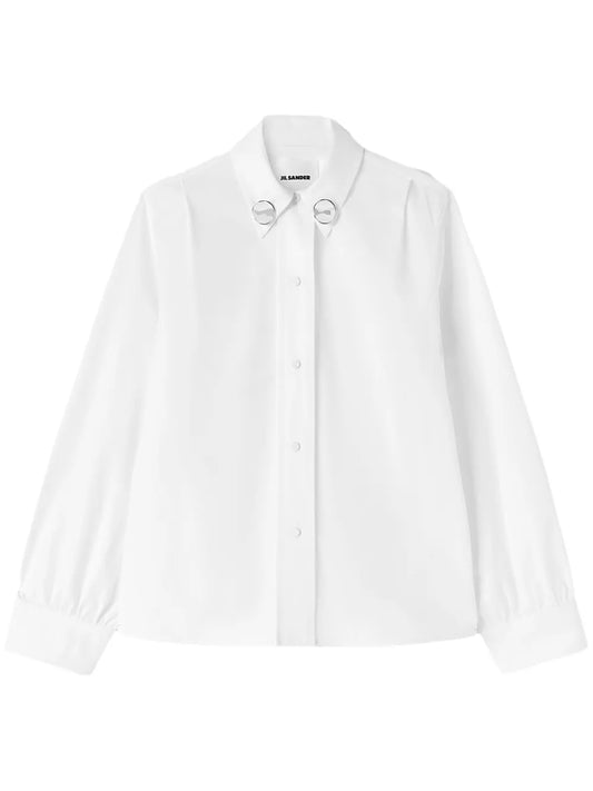 Jewel-Clip Cotton Shirt