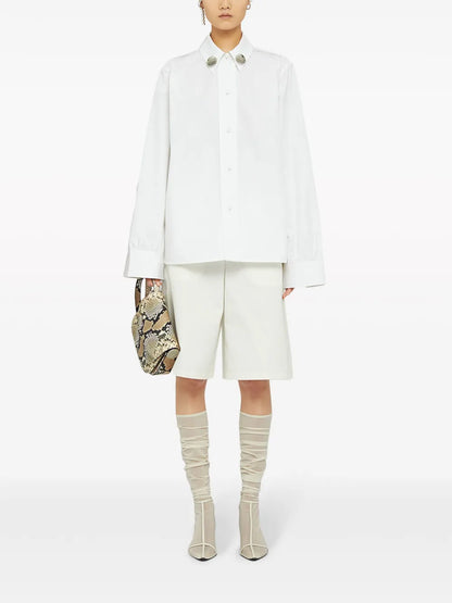 Jewel-Clip Cotton Shirt