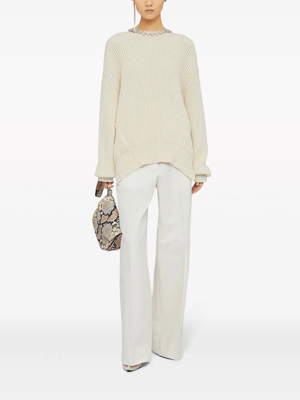 Straight-Leg Cotton Trousers