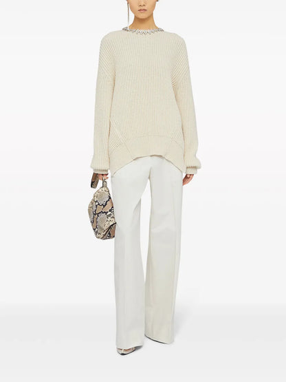 Straight-Leg Cotton Trousers