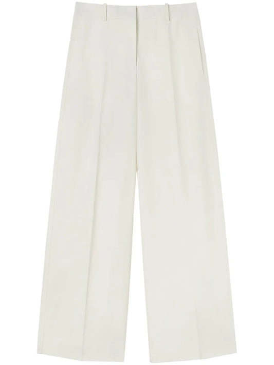 Straight-Leg Cotton Trousers