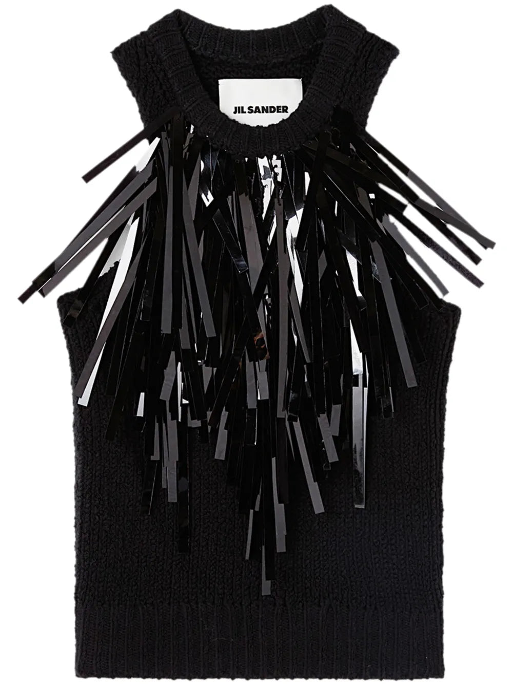 Fringe-Trim Knitted Top