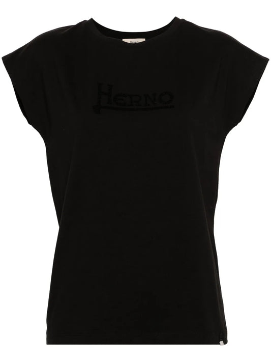 Logo-Embellished Cap-Sleeve T-Shirt