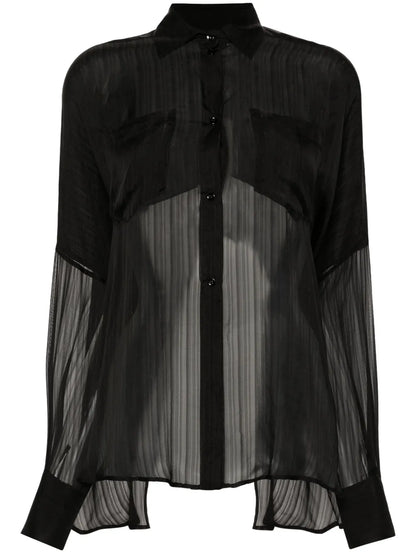 Asymmetric Silk Shirt