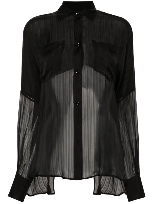 Asymmetric Silk Shirt