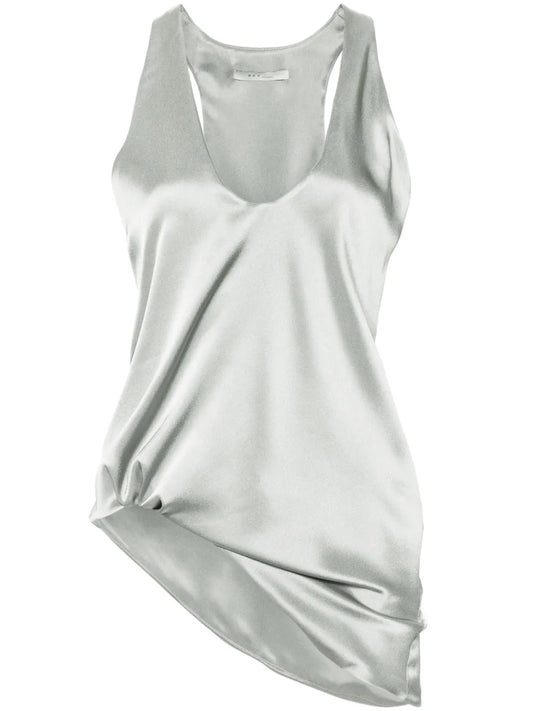 Asymmetric Satin Tank Top