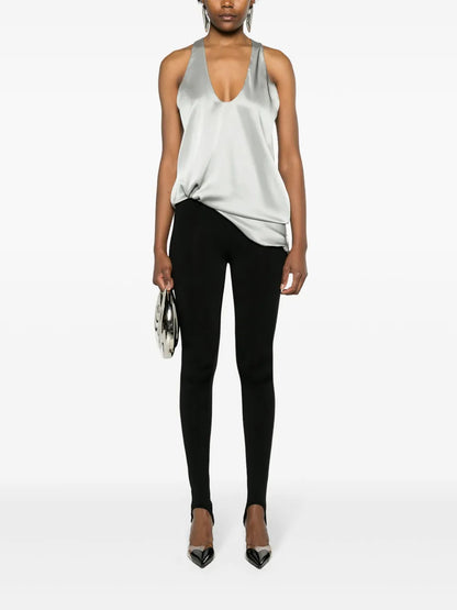 Asymmetric Satin Tank Top