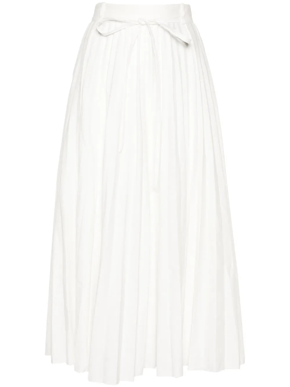 Plissé-Effect Linen-Blend Skirt