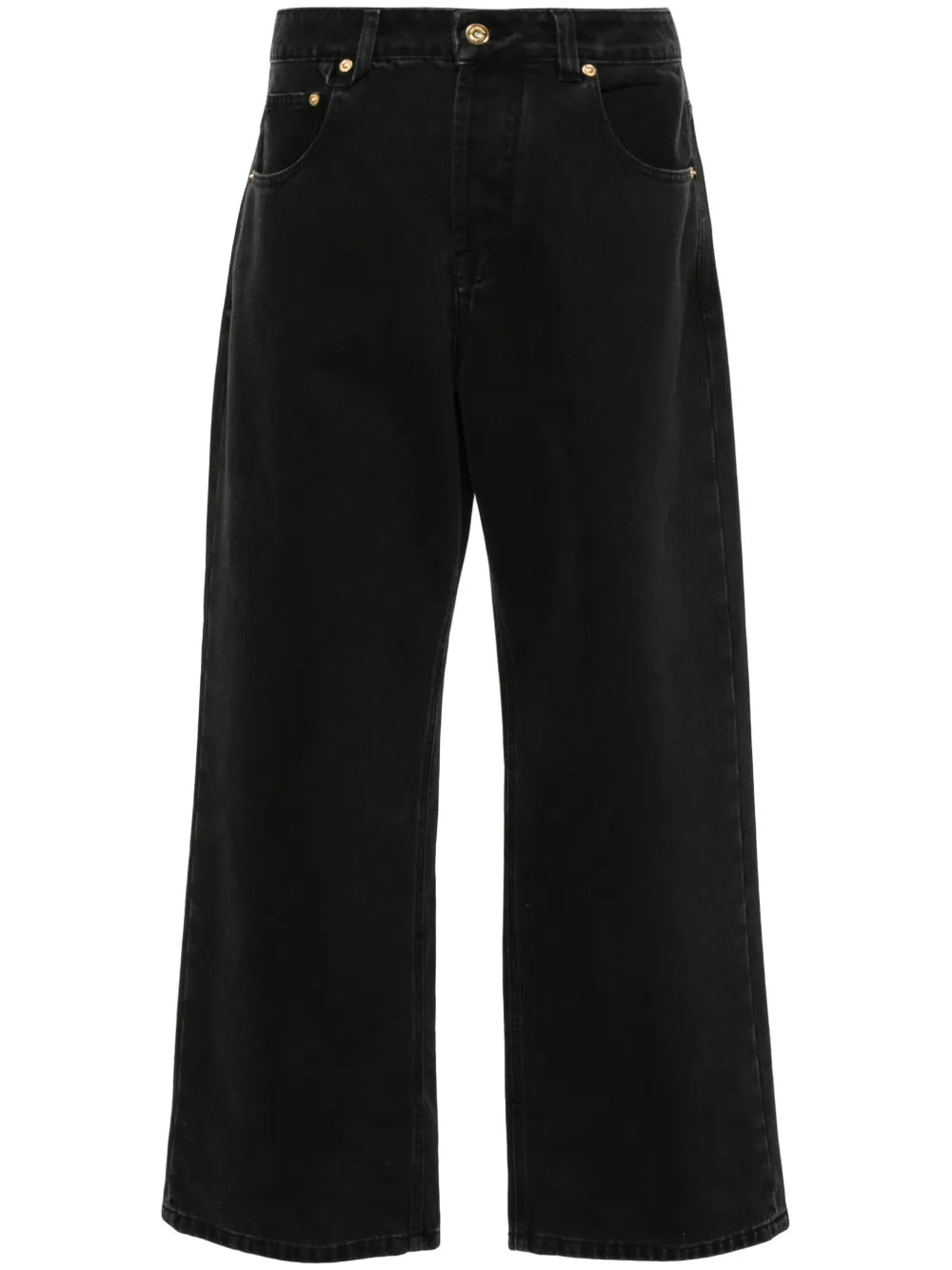 Le De-Nîmes Large Mid-Rise Boyfriend Jeans