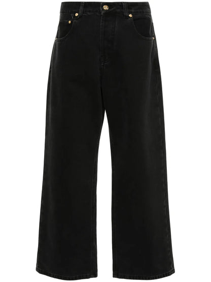 Le De-Nîmes Large Mid-Rise Boyfriend Jeans